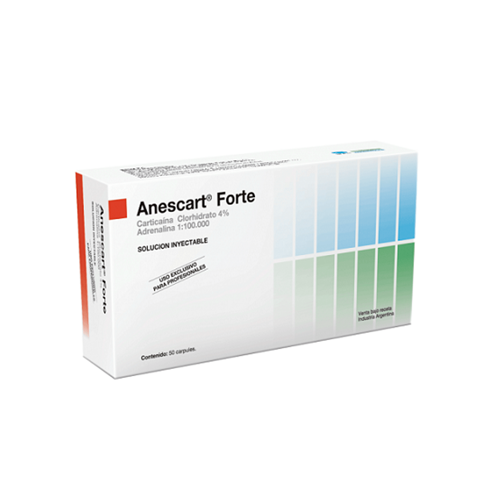 ANESTESIA ANESCART FORTE x50 UNIDADES